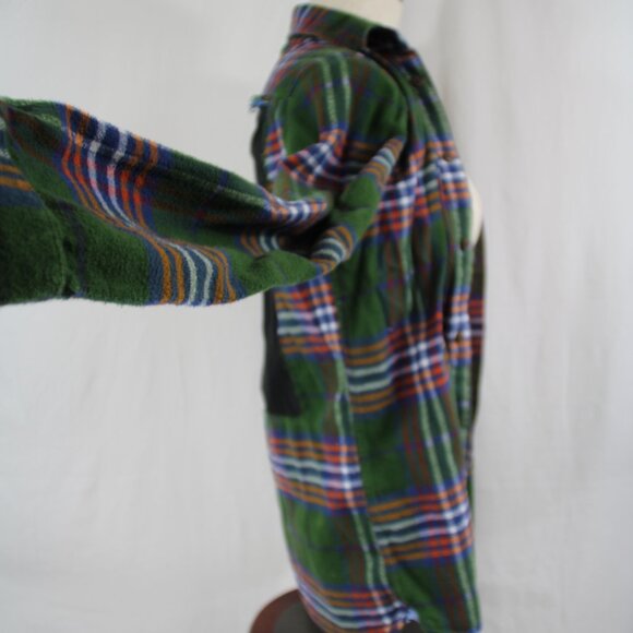 Packers Flannel Green Bay Upcycled Youth Button Down NFL Football Size 15-16 - Picture 5 of 10